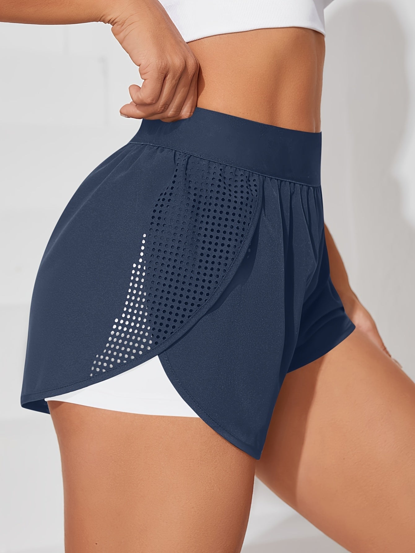 High-Waisted Yoga Shorts Boyshort Cut - Damen Athletic Shorts - Saiyan Genetics