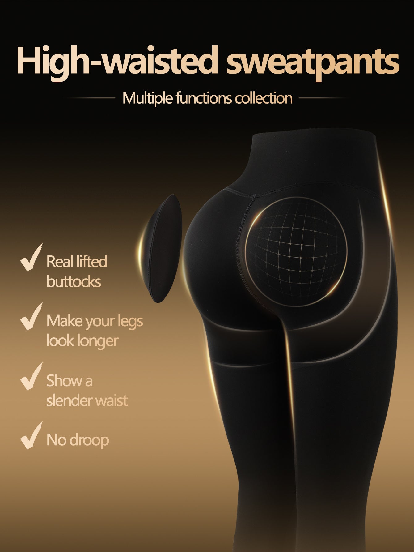 High-Waist Butt-Lifting Yoga Leggings Damen - Po Push-Up Leggings - Saiyan Genetics