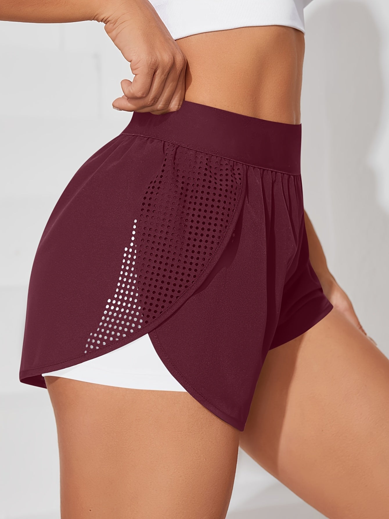 High-Waisted Yoga Shorts Boyshort Cut - Damen Athletic Shorts - Saiyan Genetics