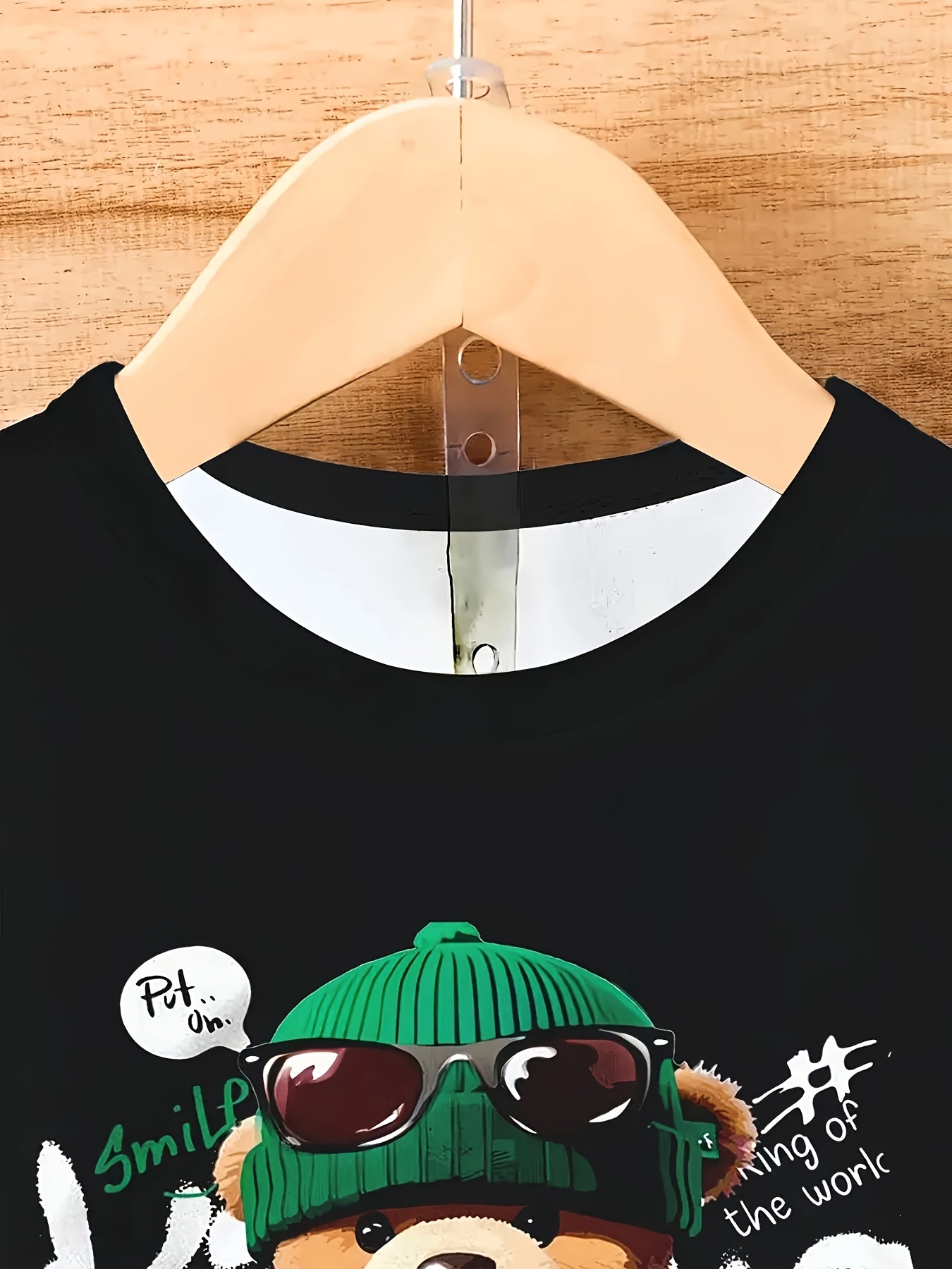 3D Bär Print Herren T-Shirt - Digital Graphic Streetwear - Saiyan Genetics