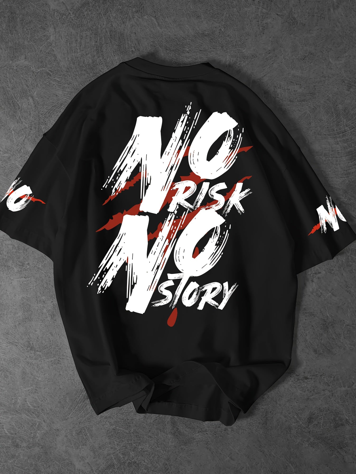 NO RISK NO STORY Men's Streetwear Graphic T-Shirt - Saiyan Genetics