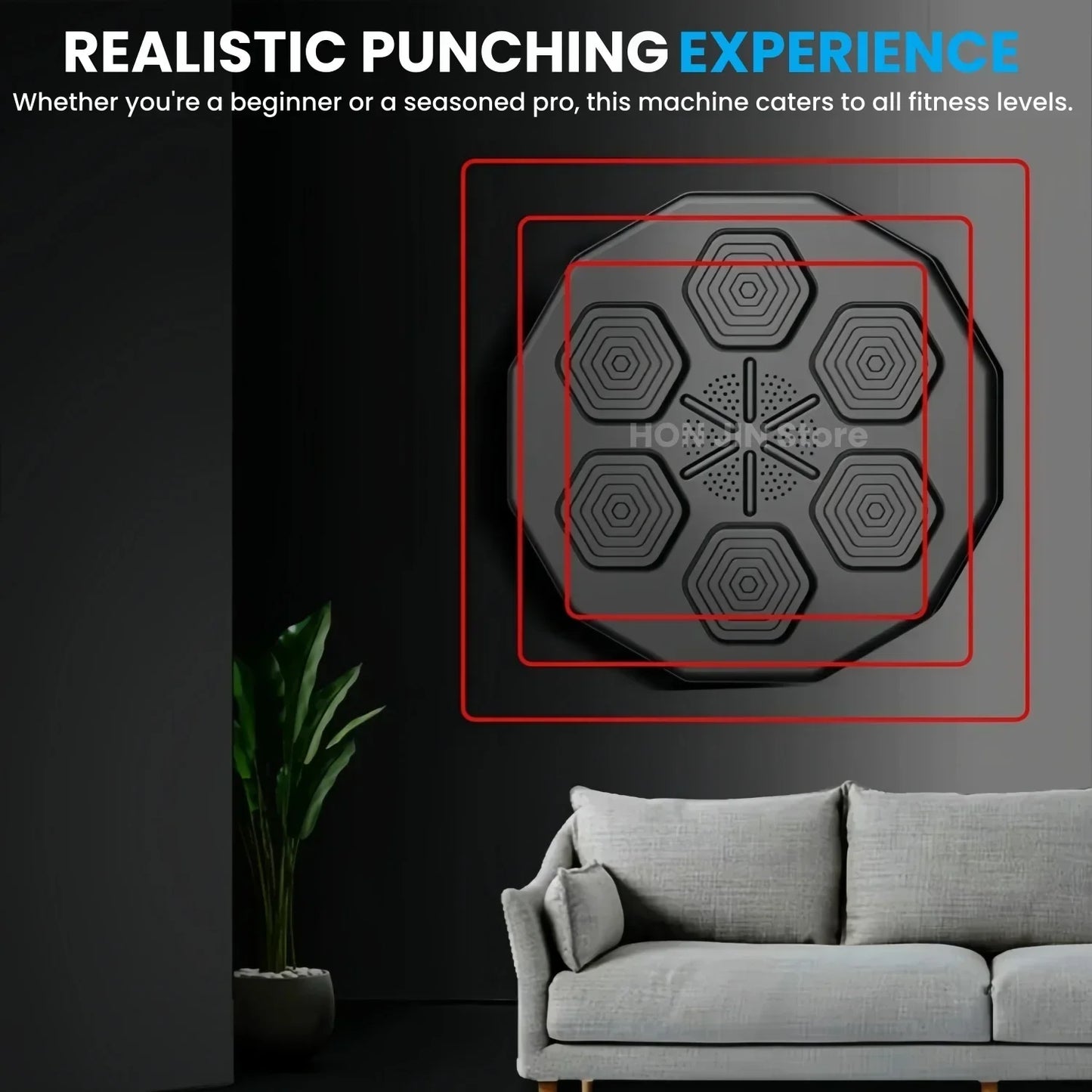 Smart Boxing Machine mit LED Lights - Wandmontage Trainingsgerät - Saiyan Genetics