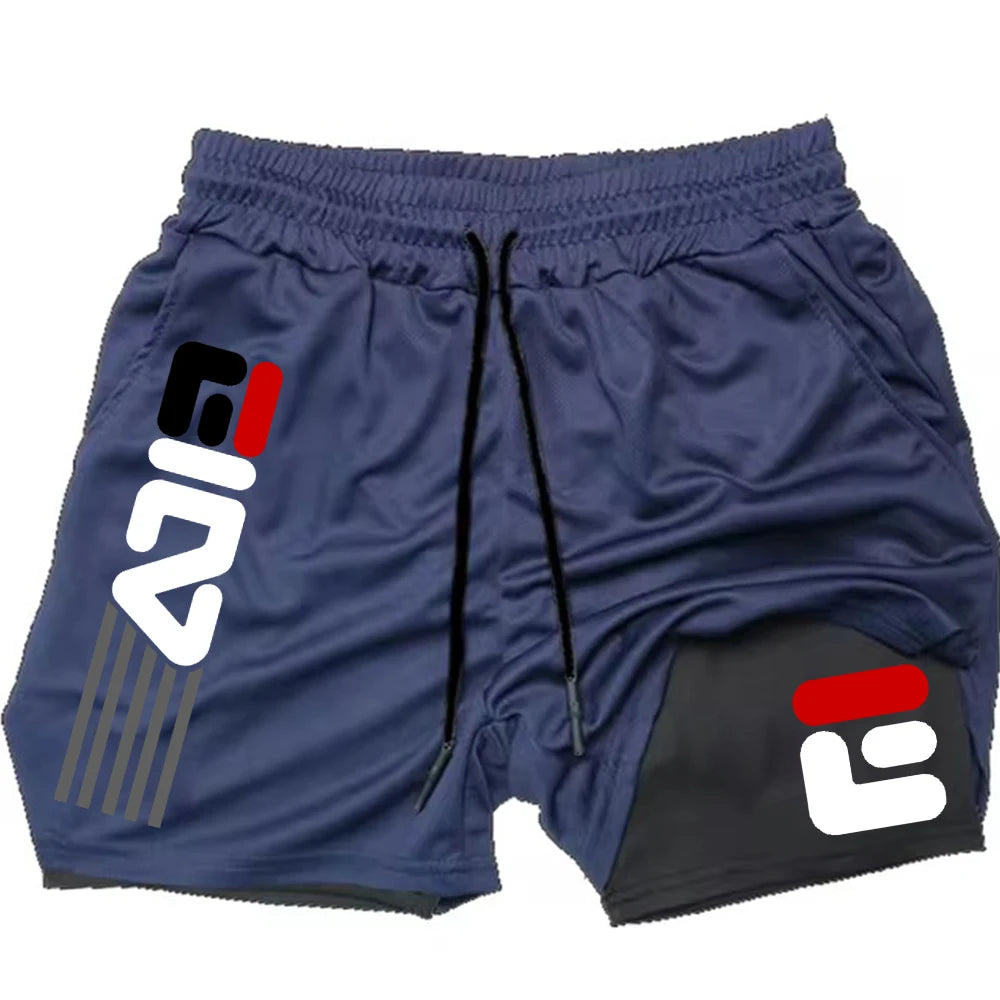 Herren Gym Shorts Double-Deck - 2-in-1 Quick Dry Training Shorts - Saiyan Genetics