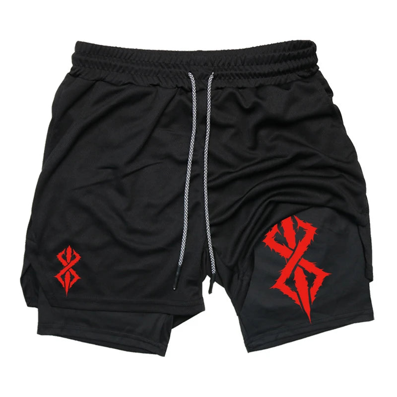 Summer Shorts for Men 2 in 1 Athletic Gym - Saiyan Genetics