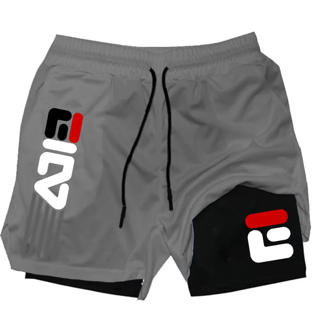 Herren Gym Shorts Double-Deck - 2-in-1 Quick Dry Training Shorts - Saiyan Genetics
