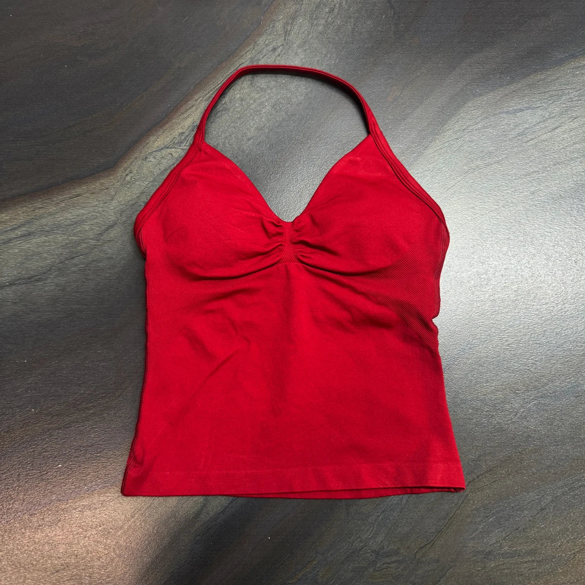 Damen Longline Strappy Top - Halterneck Yoga Fitness Shirt - Saiyan Genetics