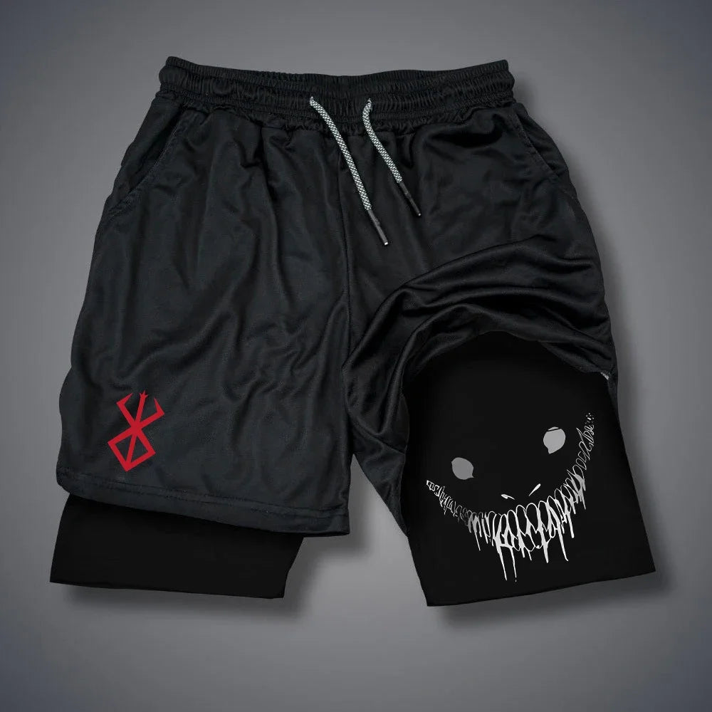 Herren Running Shorts 2-in-1 - Fitness Gym Training Shorts - Saiyan Genetics