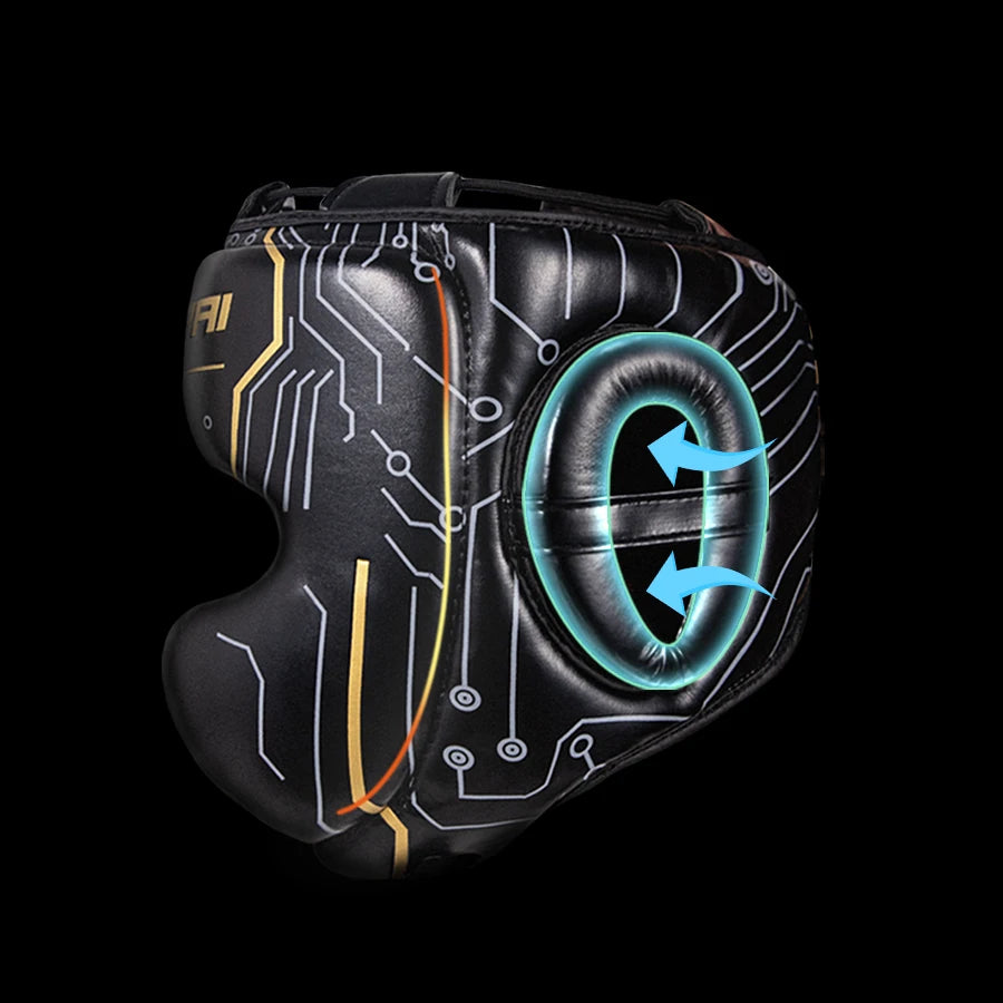 Profi Boxing Helm Erwachsene - Vollschutz Kopfschutz für Sanda - Saiyan Genetics