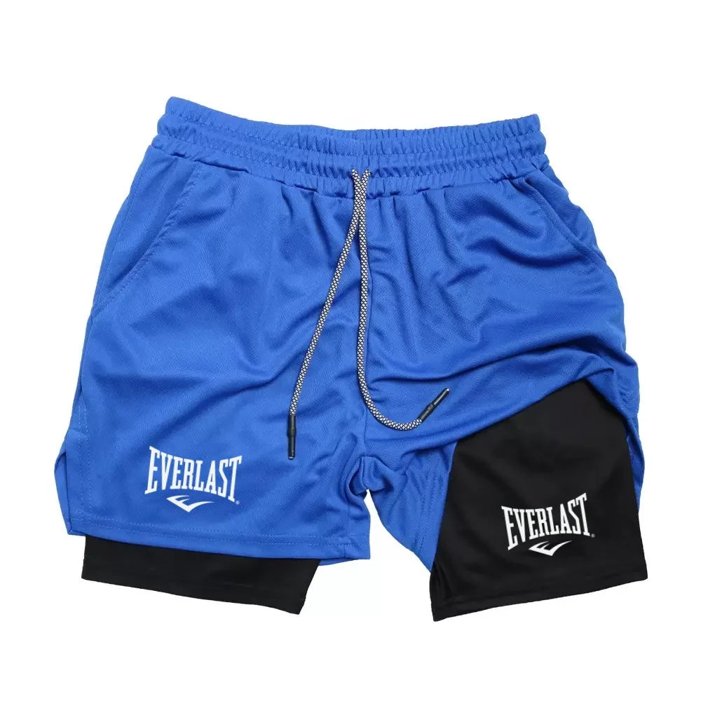 Herren Sport Shorts 2-in-1 - Double Deck Running Beach Shorts - Saiyan Genetics