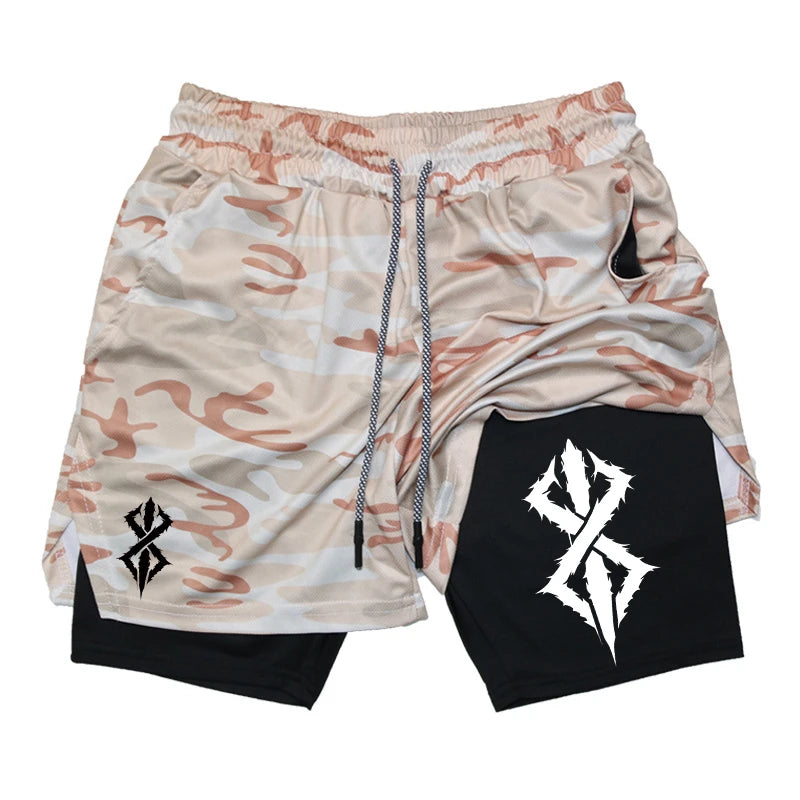 Summer Shorts for Men 2 in 1 Athletic Gym - Saiyan Genetics