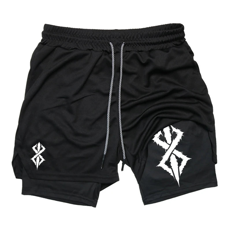 Summer Shorts for Men 2 in 1 Athletic Gym - Saiyan Genetics