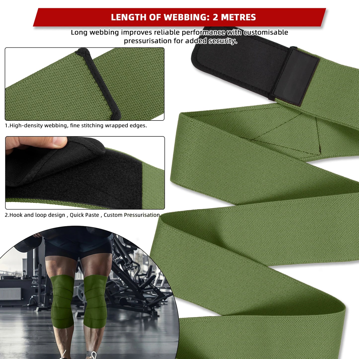 Knee Wraps Kniebandagen - Powerlifting Crossfit Knieunterstützung - Saiyan Genetics