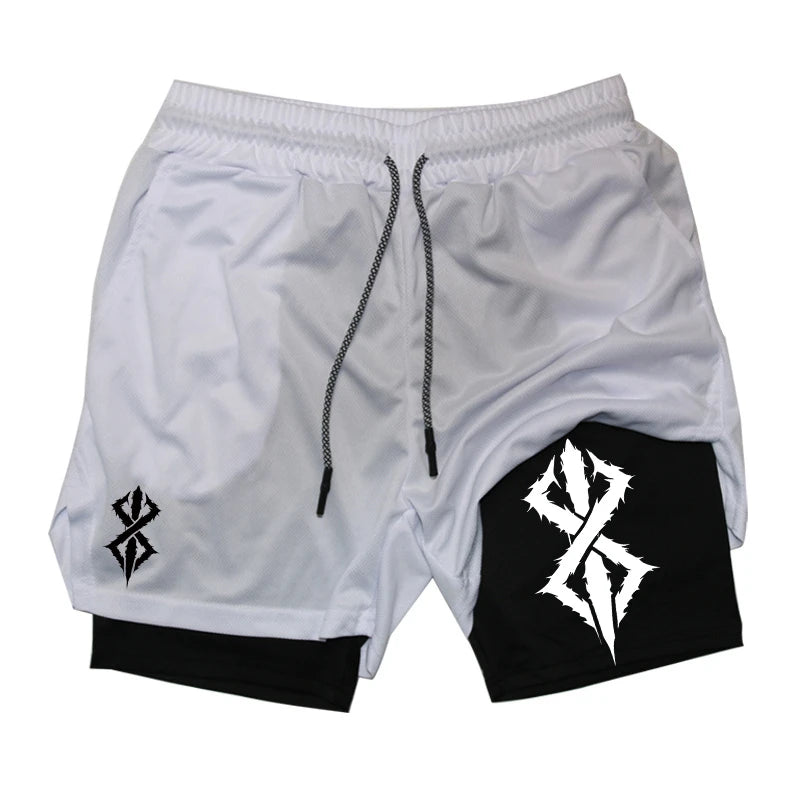 Summer Shorts for Men 2 in 1 Athletic Gym - Saiyan Genetics