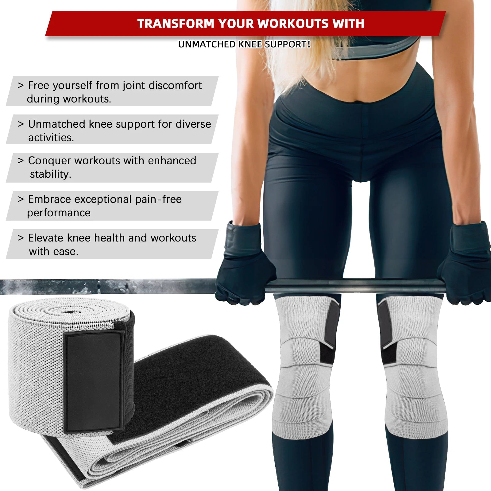 Knee Wraps Kniebandagen - Powerlifting Crossfit Knieunterstützung - Saiyan Genetics