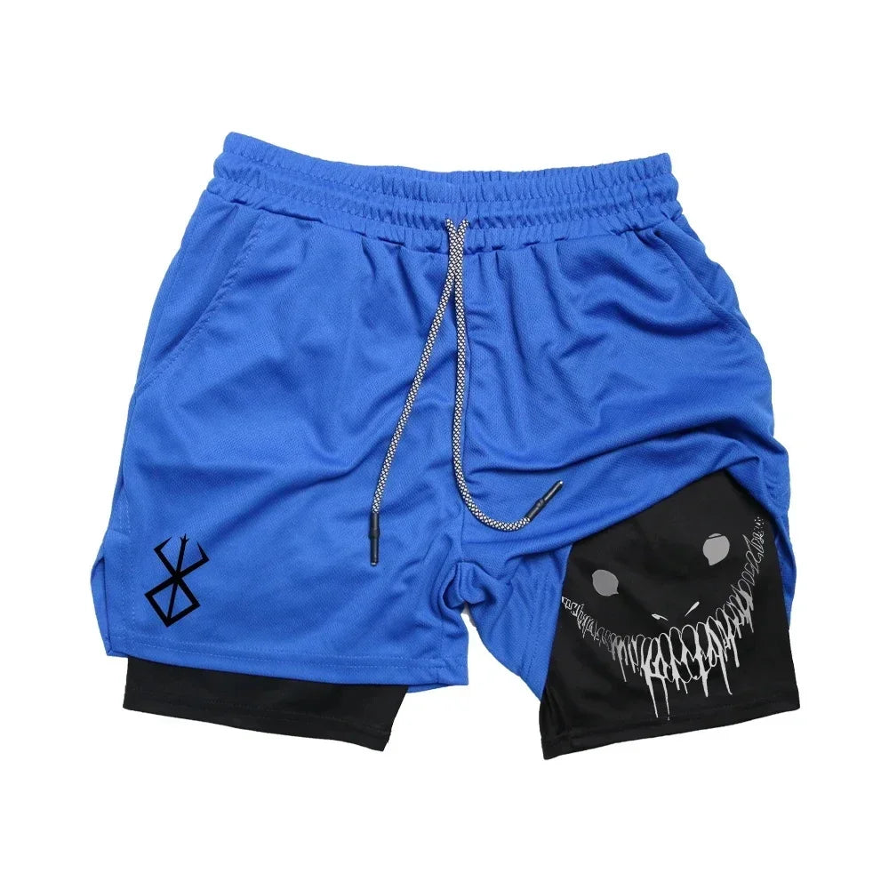 Herren Running Shorts 2-in-1 - Fitness Gym Training Shorts - Saiyan Genetics