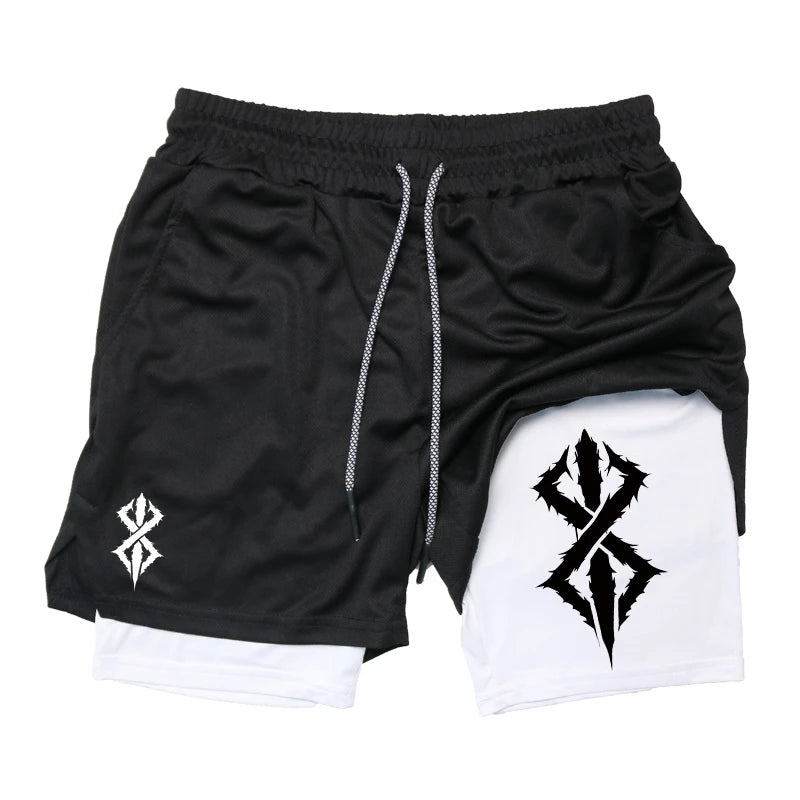 Summer Shorts for Men 2 in 1 Athletic Gym - Saiyan Genetics