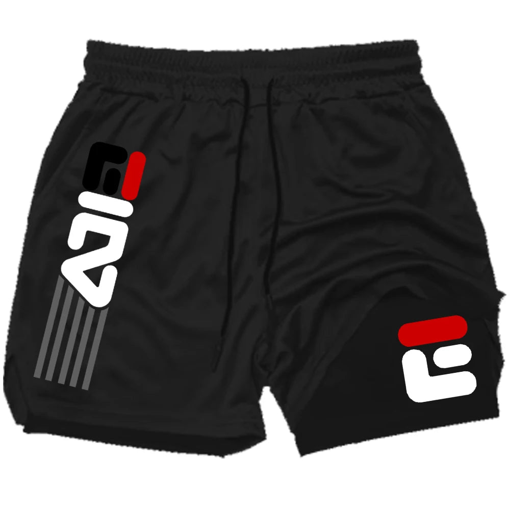 Herren Gym Shorts Double-Deck - 2-in-1 Quick Dry Training Shorts - Saiyan Genetics