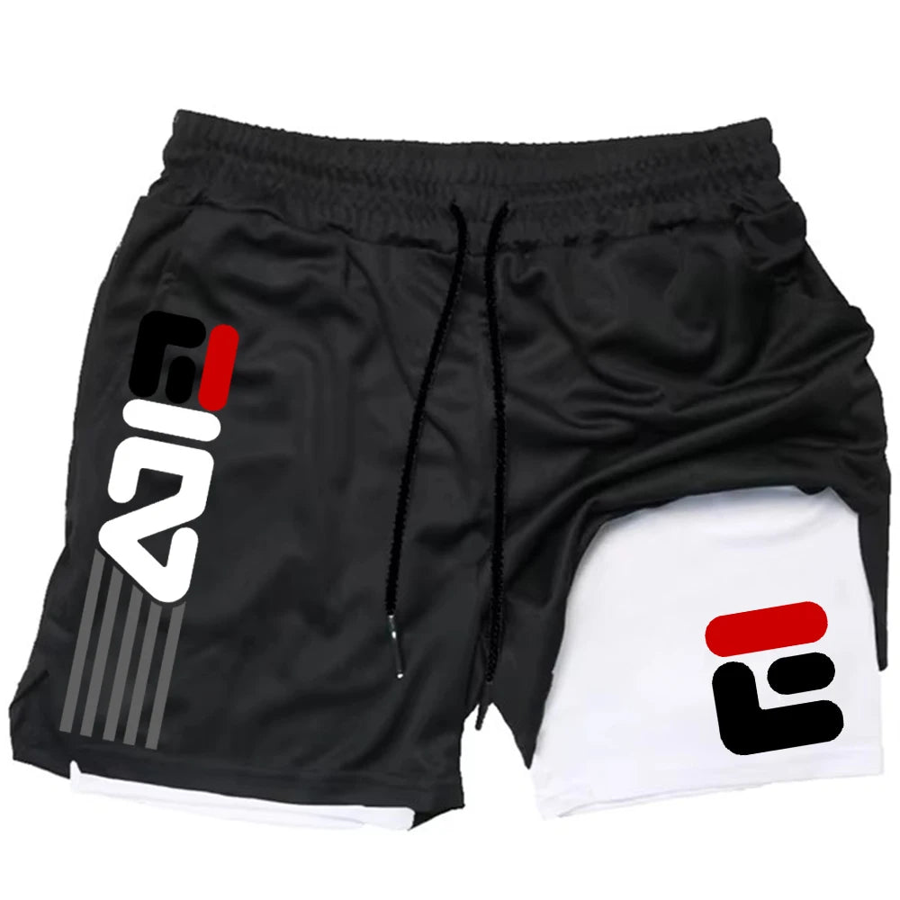Herren Gym Shorts Double-Deck - 2-in-1 Quick Dry Training Shorts - Saiyan Genetics