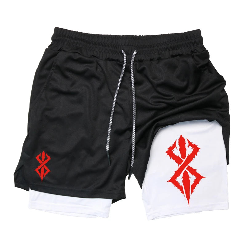 Summer Shorts for Men 2 in 1 Athletic Gym - Saiyan Genetics