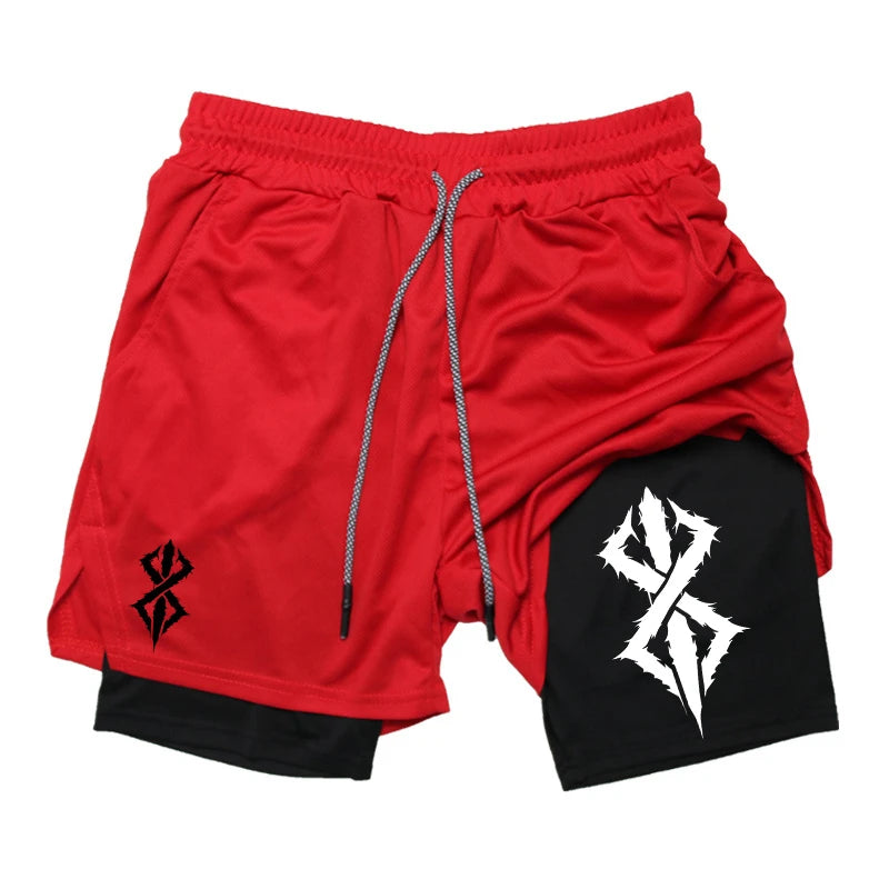 Summer Shorts for Men 2 in 1 Athletic Gym - Saiyan Genetics