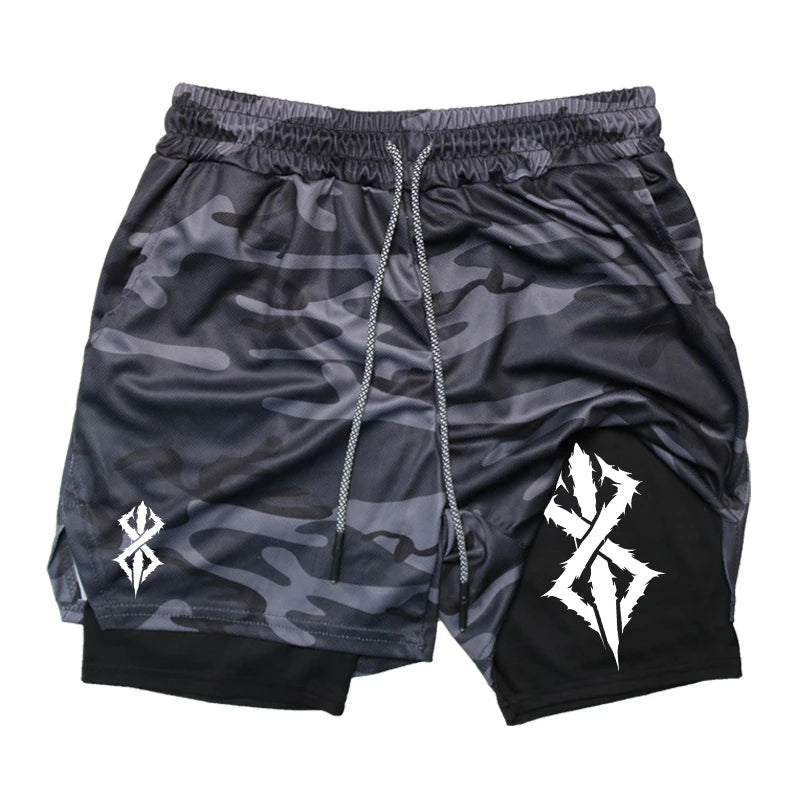 Summer Shorts for Men 2 in 1 Athletic Gym - Saiyan Genetics