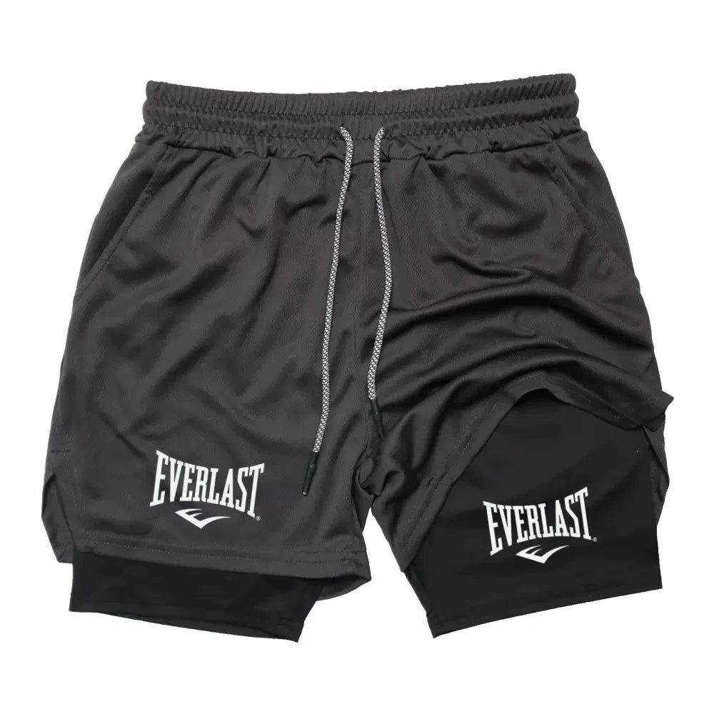 Herren Sport Shorts 2-in-1 - Double Deck Running Beach Shorts - Saiyan Genetics