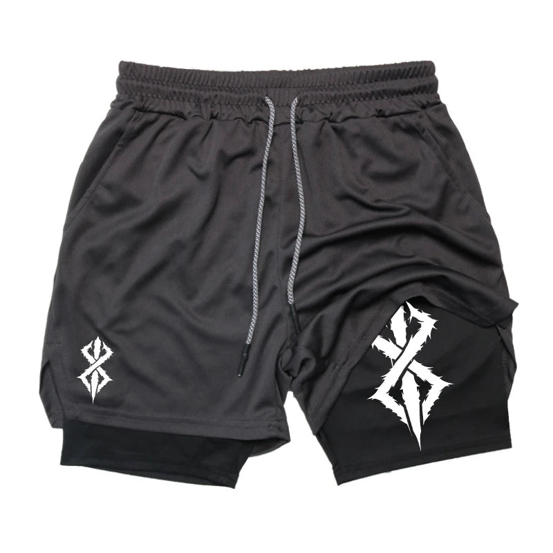 Summer Shorts for Men 2 in 1 Athletic Gym - Saiyan Genetics
