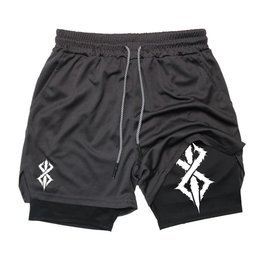 Summer Shorts for Men 2 in 1 Athletic Gym - Saiyan Genetics