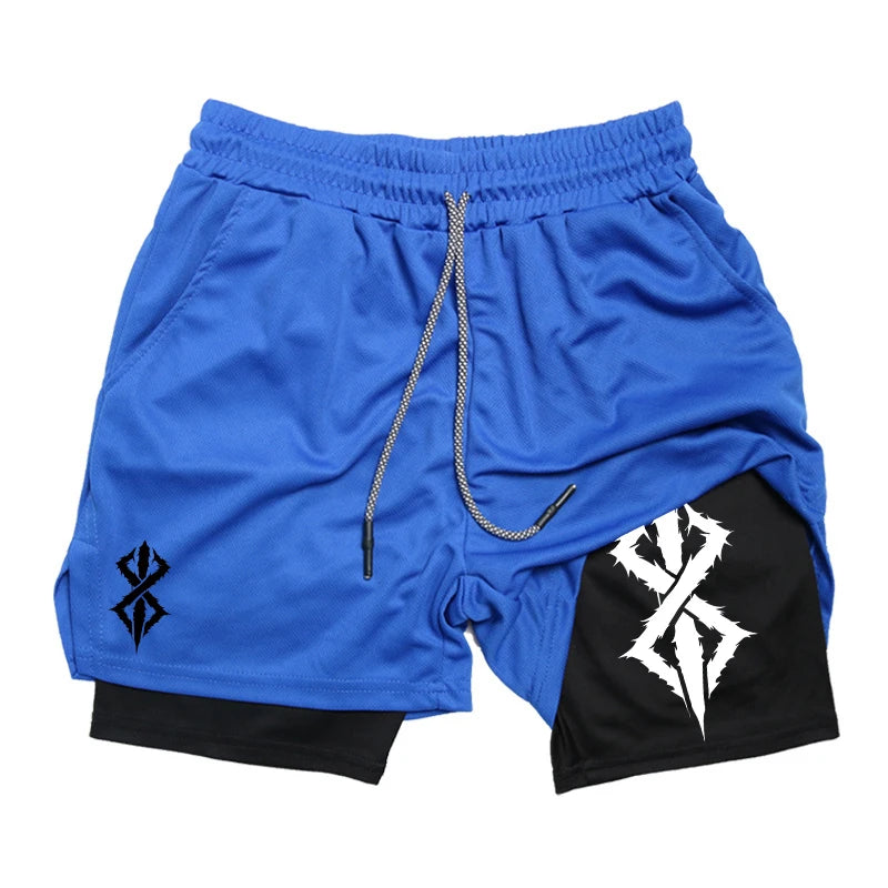 Summer Shorts for Men 2 in 1 Athletic Gym - Saiyan Genetics