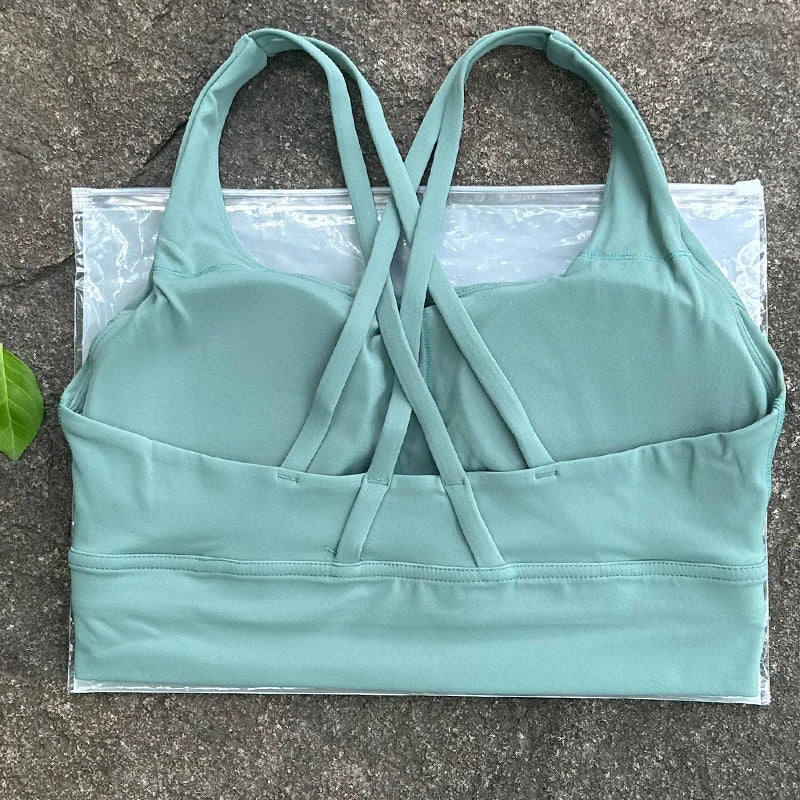 Cross Back Sports BH Damen - Fitness Yoga Athletic Workout Bra - Saiyan Genetics