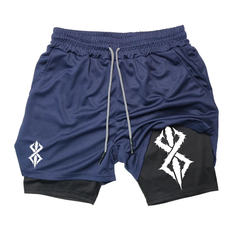 Summer Shorts for Men 2 in 1 Athletic Gym - Saiyan Genetics