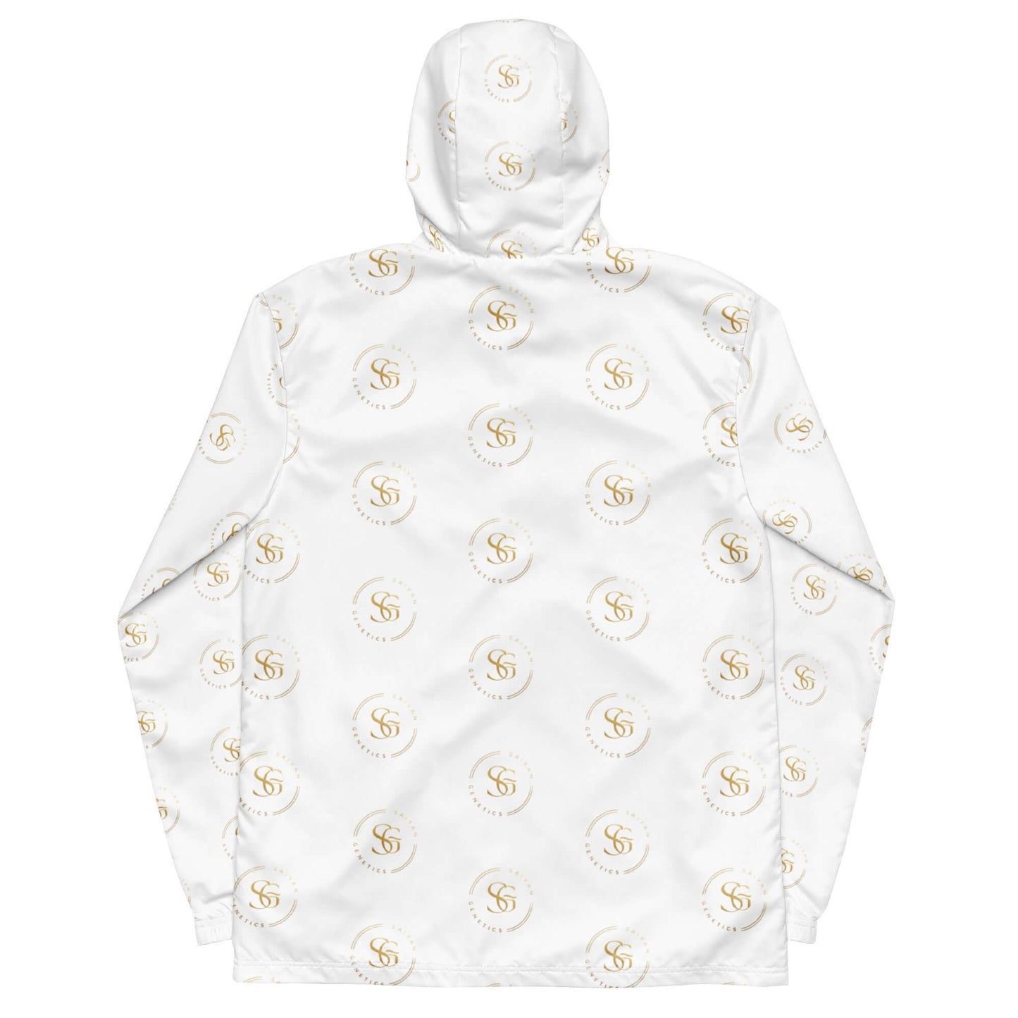 Windbreaker Weiß Herren - Rückansicht mit Branding - Saiyan Genetics