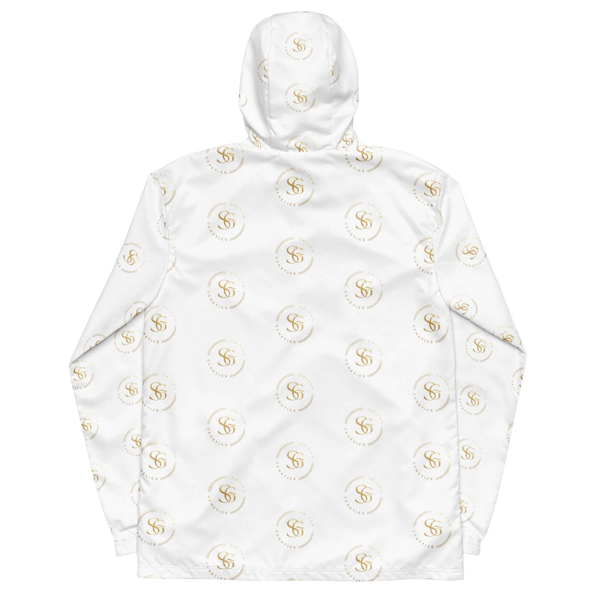 Windbreaker Weiß Herren - Rückansicht mit Branding - Saiyan Genetics