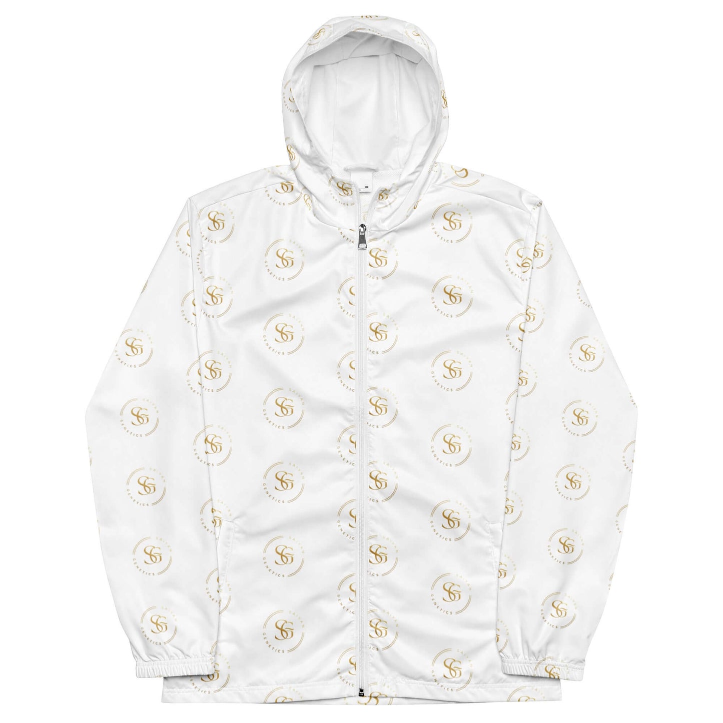 Premium Windbreaker Weiß Herren - Detailansicht vorne - Saiyan Genetics