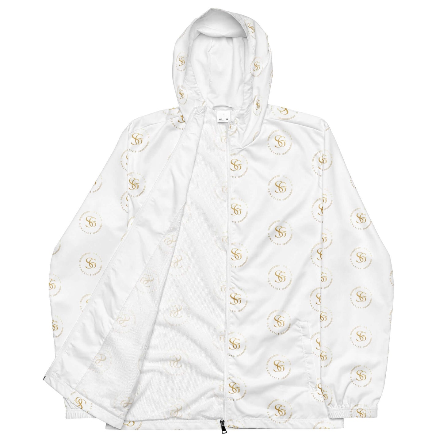 Windbreaker Weiß Herren Premium - Produktdetail vorne - Saiyan Genetics