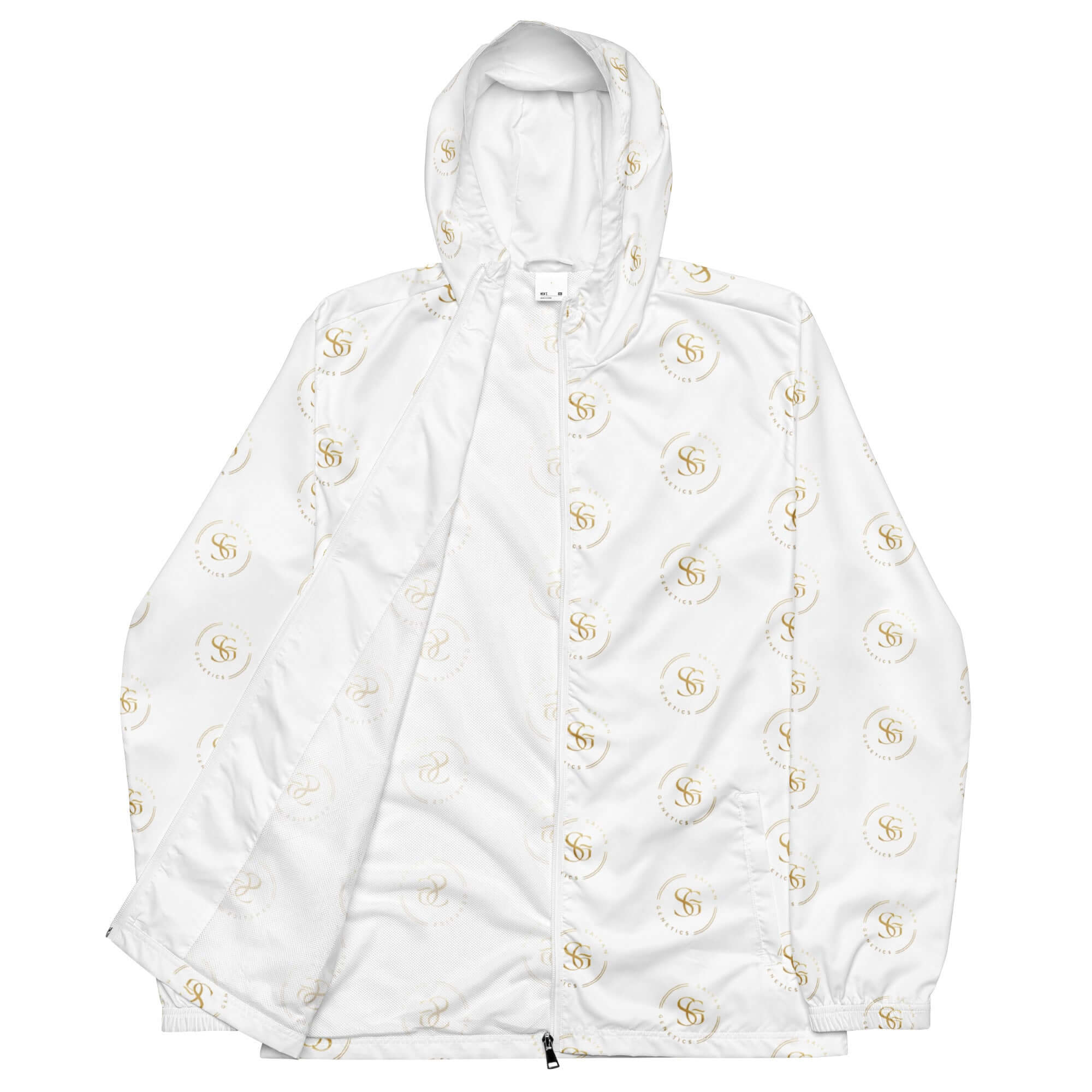 Windbreaker Weiß Herren Premium - Produktdetail vorne - Saiyan Genetics