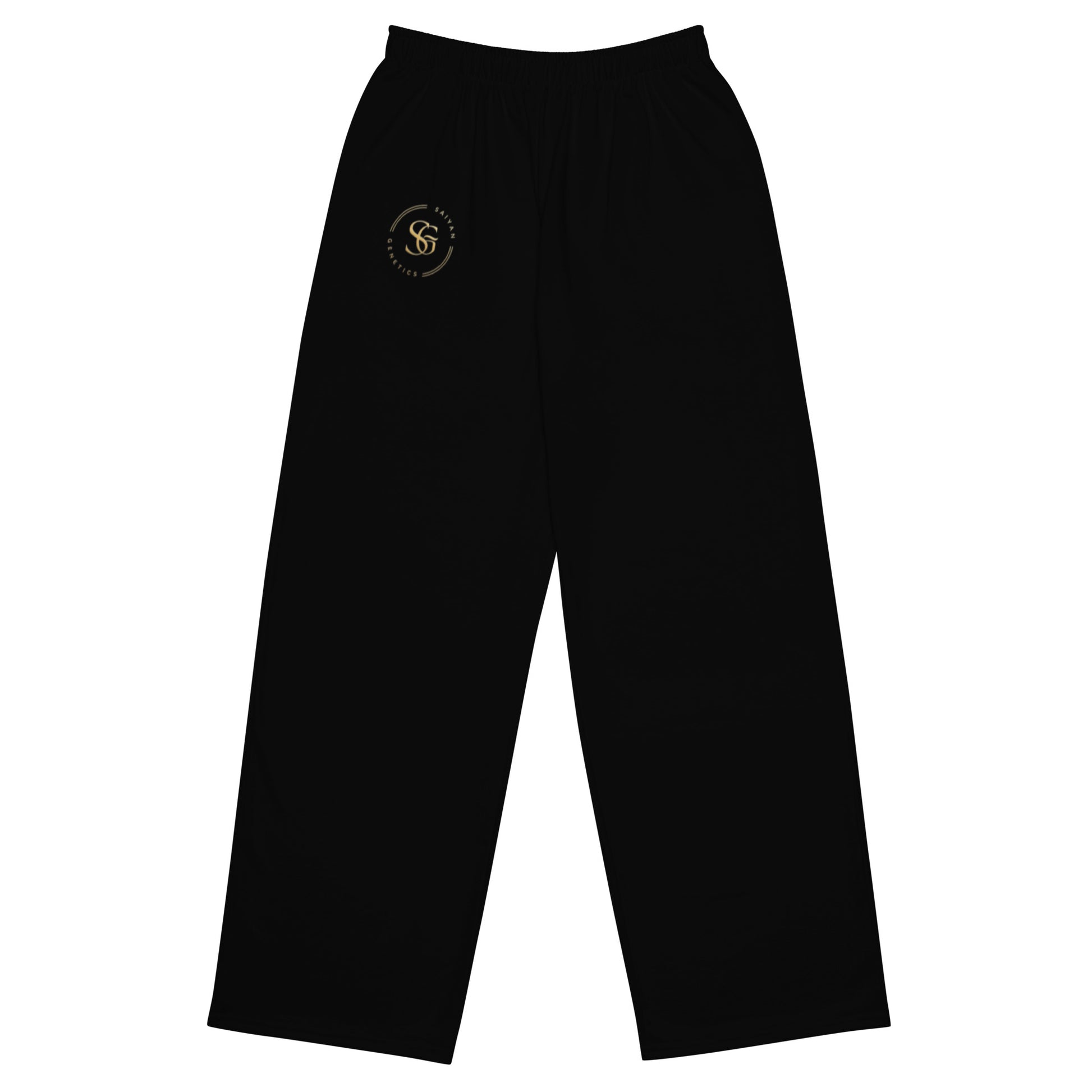Wide-Leg Pants Weiß Allover Print - Frontansicht - Saiyan Genetics Signature