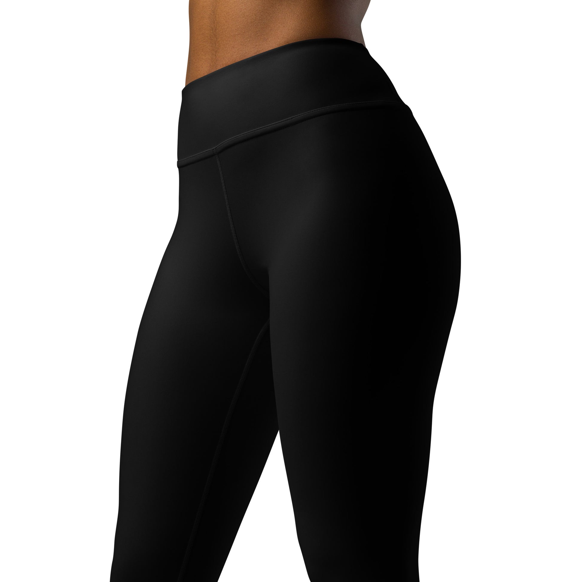 Premium Performance Yoga Leggings Weiß - Vorderansicht links - Saiyan Genetics