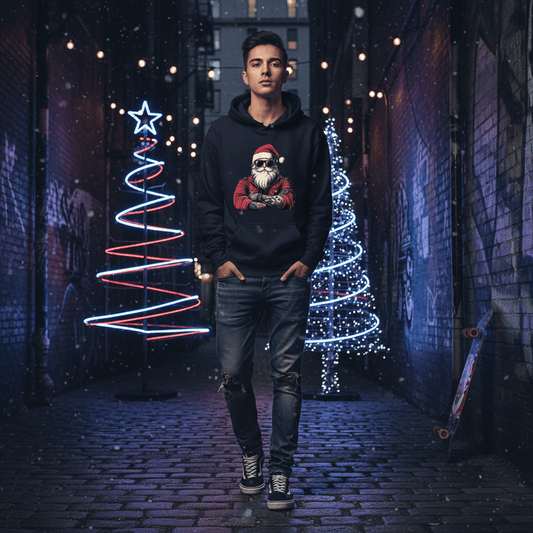 Bad Santa Hoodie Lifestyle Mockup