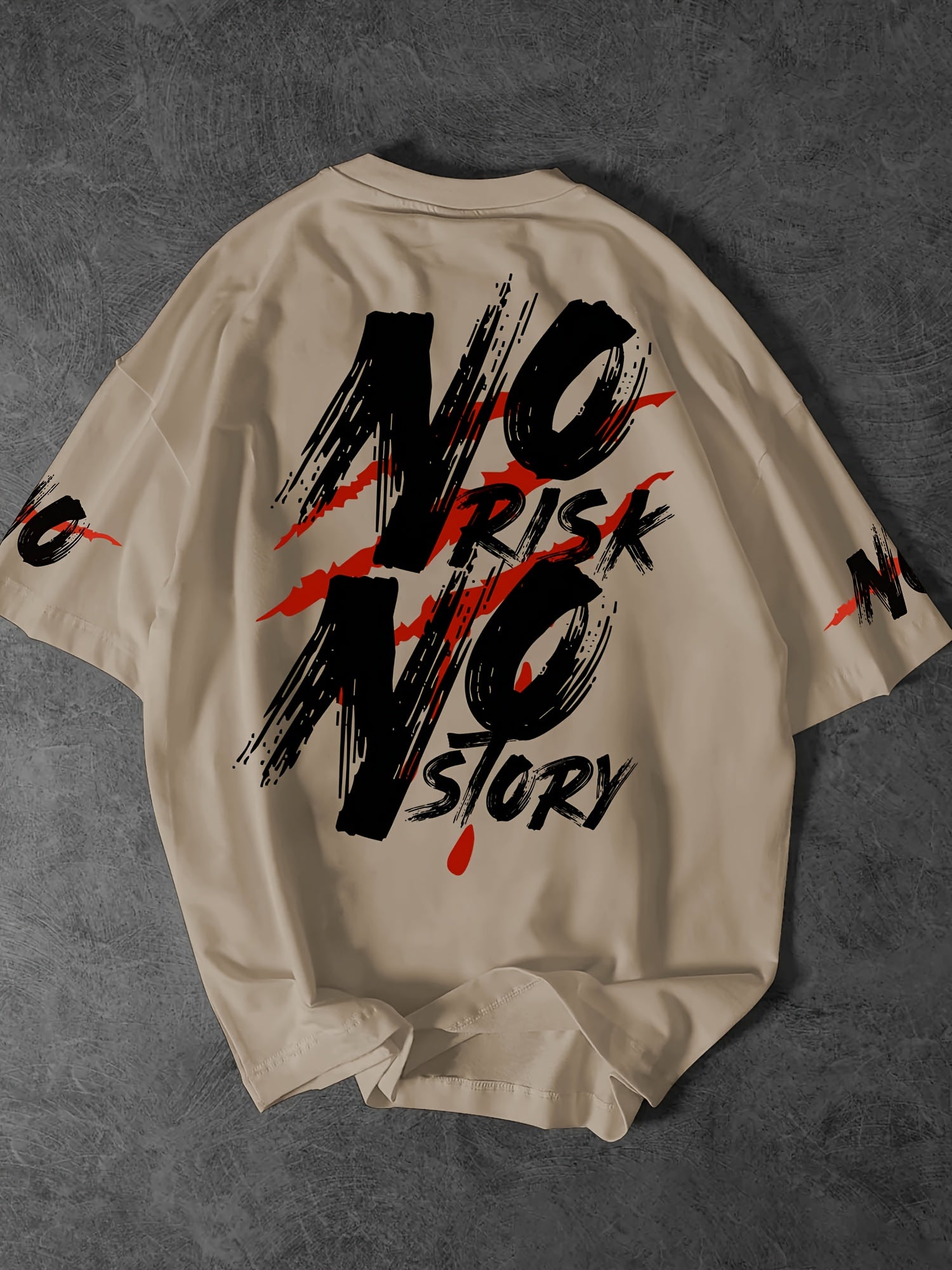 NO RISK NO STORY Men's Streetwear Graphic T-Shirt - Saiyan Genetics