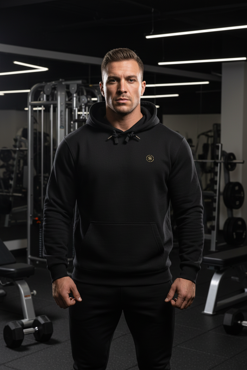 Hoodie Front View Gym Mockup