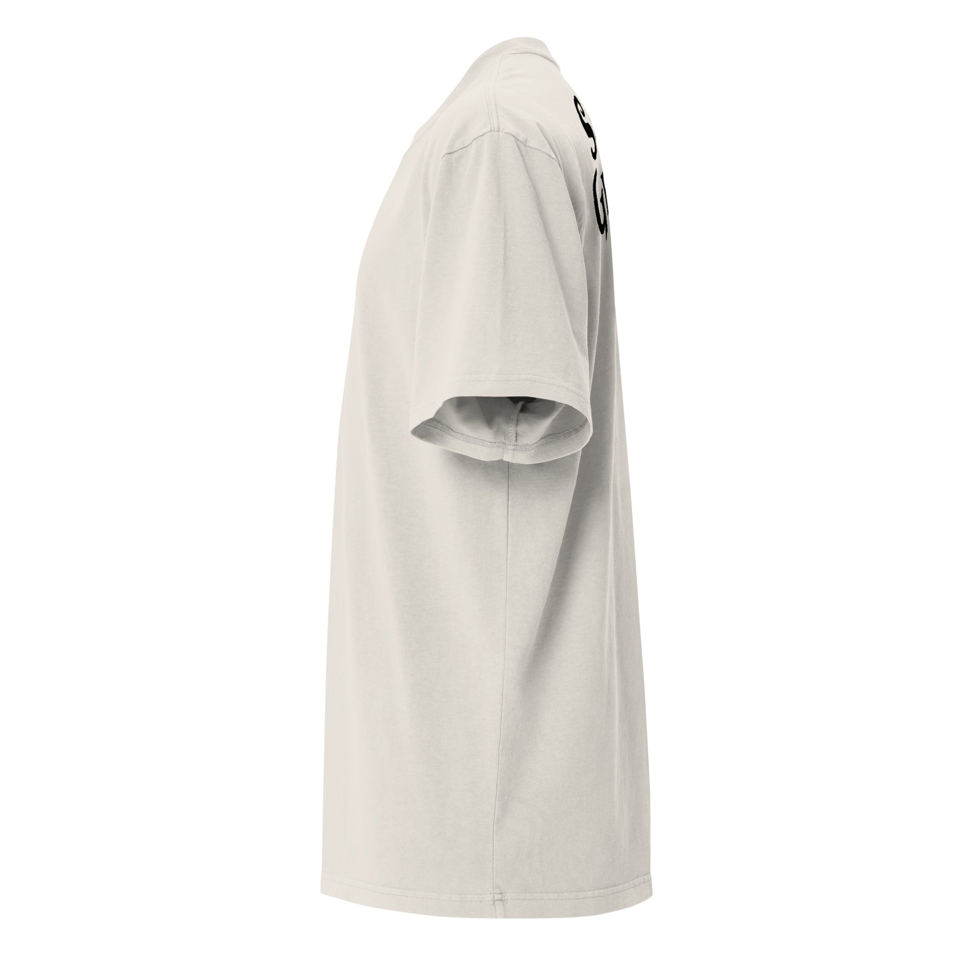 Oversized T-Shirt Herren Faded Bone - Seitenansicht links - Saiyan Genetics