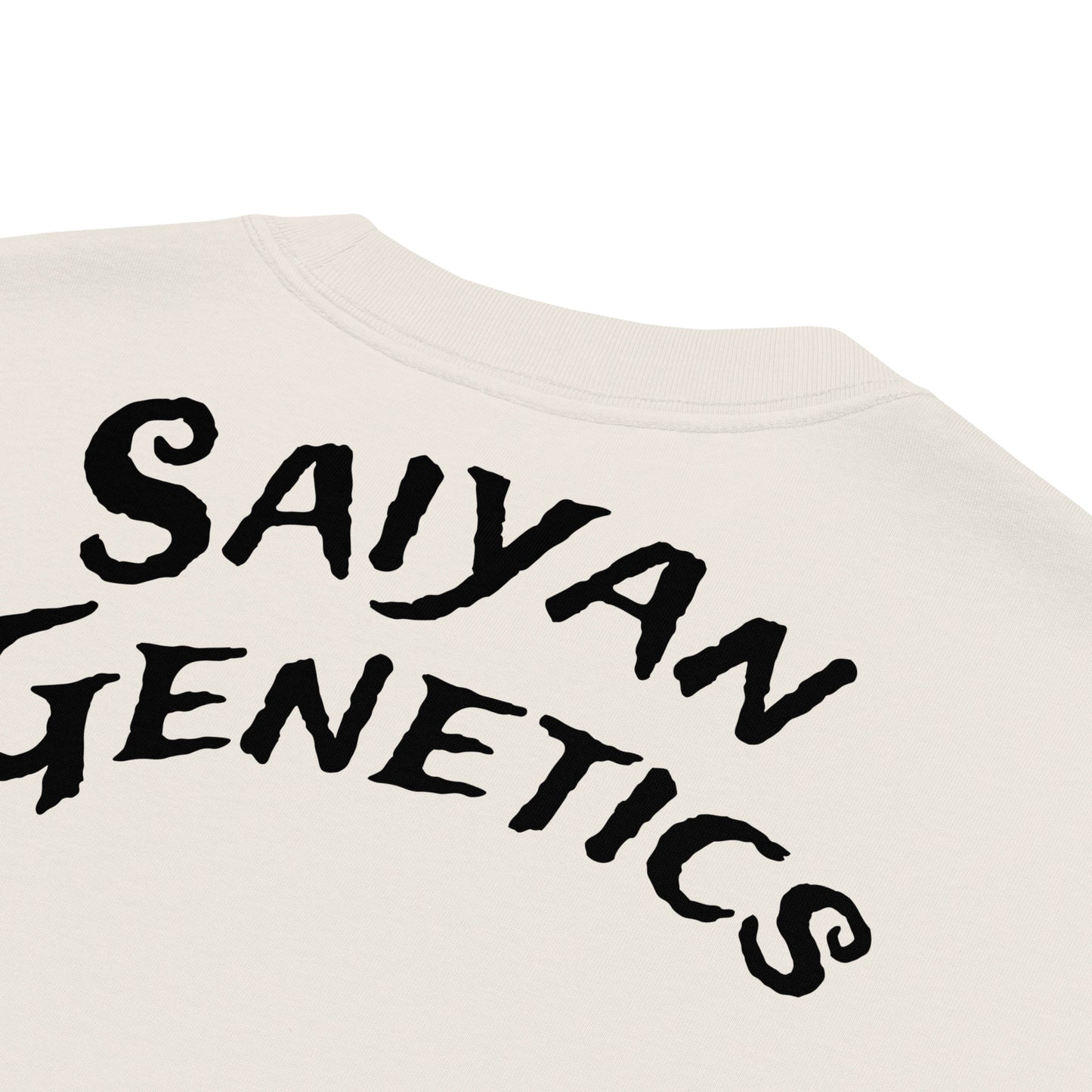 Oversized T-Shirt Herren Stickerei - Produktdetails und Material Faded Bone - Saiyan Genetics
