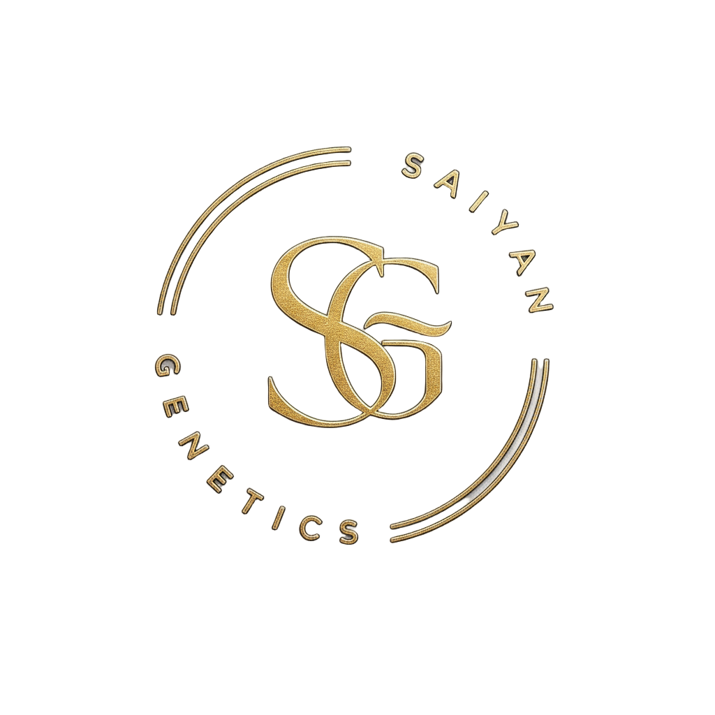 "Saiyan Genetics Logo - Premium Fitness und Kampfsport Marke"