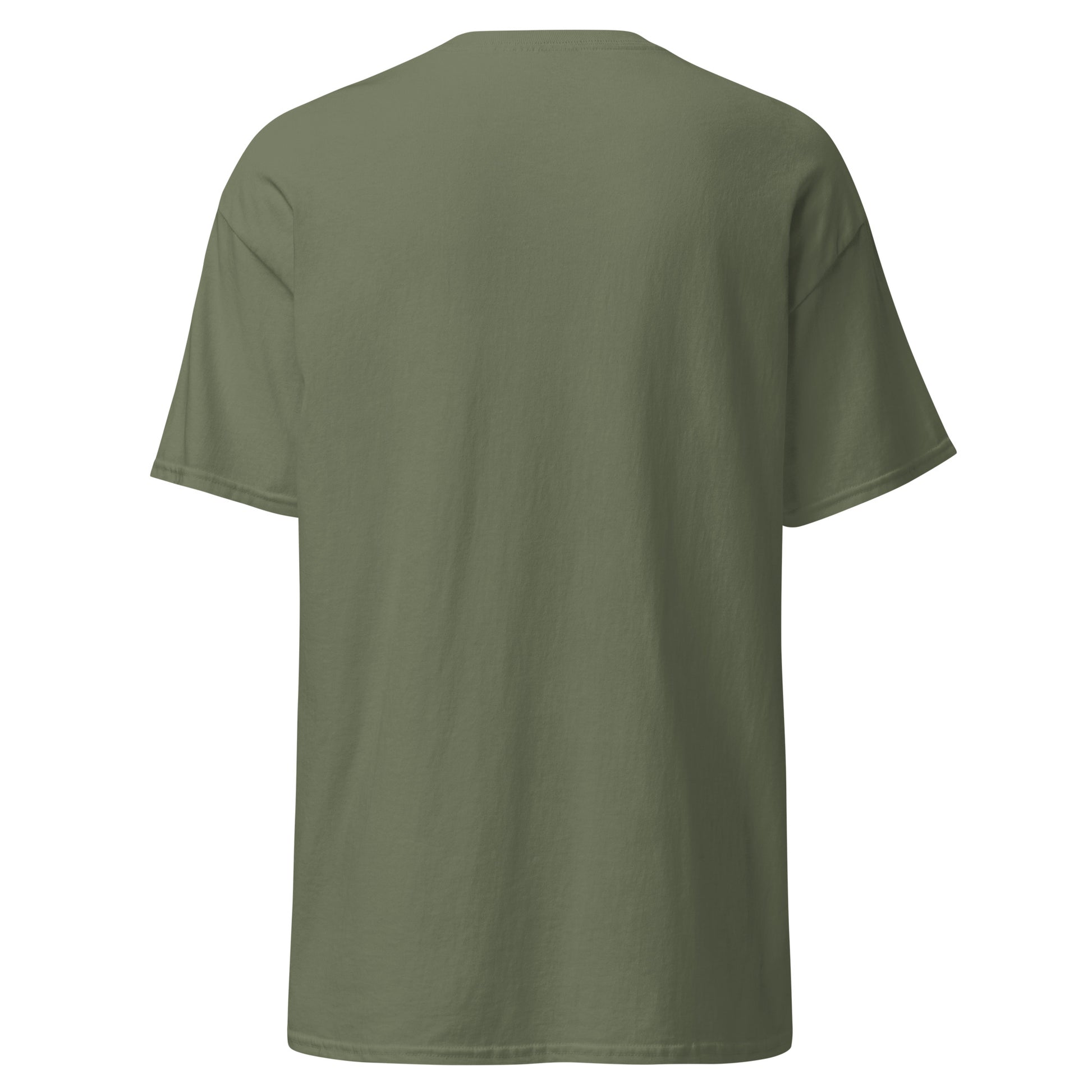 Believe Weihnachts T-Shirt Military Green Rückseite - Unisex Christmas Tee