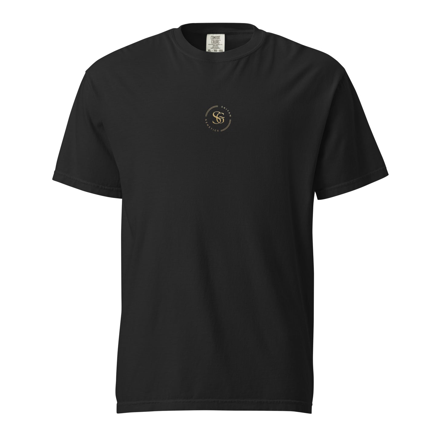 Saiyan Genetics Signature T-Shirt Schwarz Heavyweight - Frontansicht