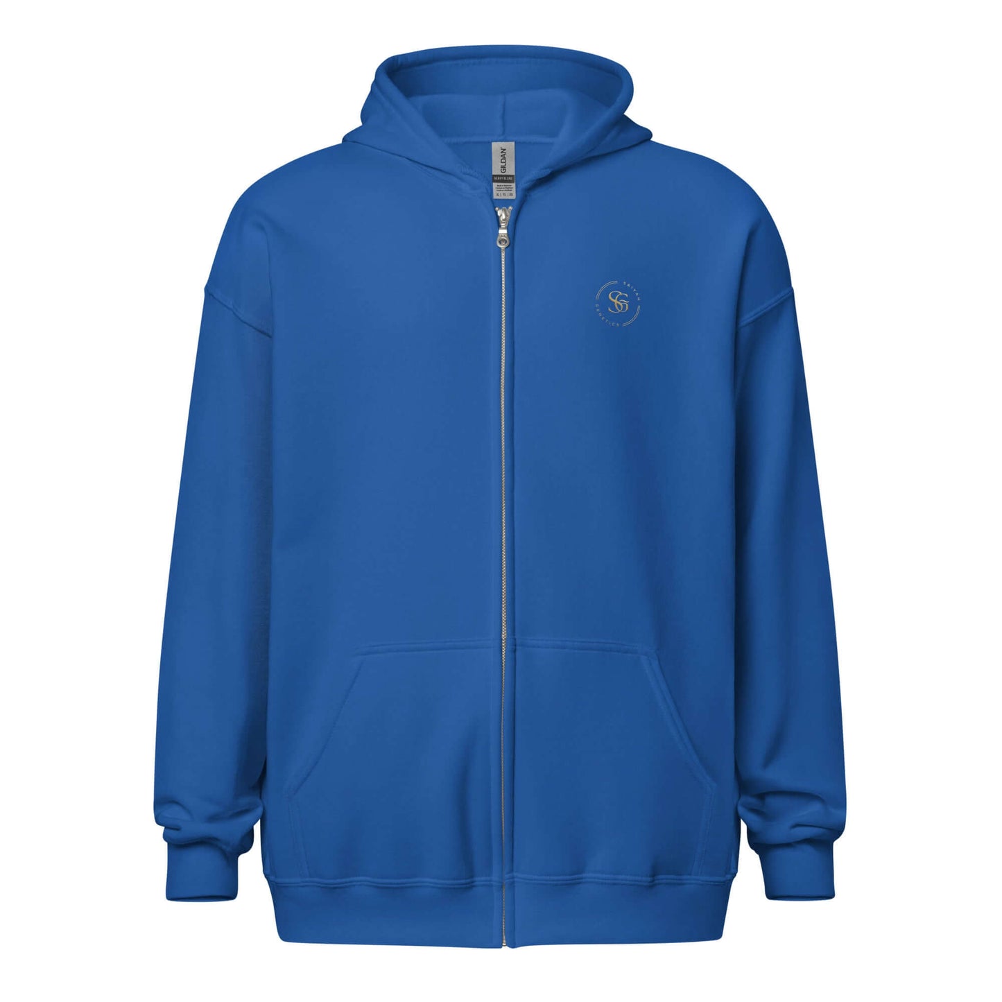 Zip Hoodie Herren Royal Blau Heavy Blend - Vorderansicht - Saiyan Genetics