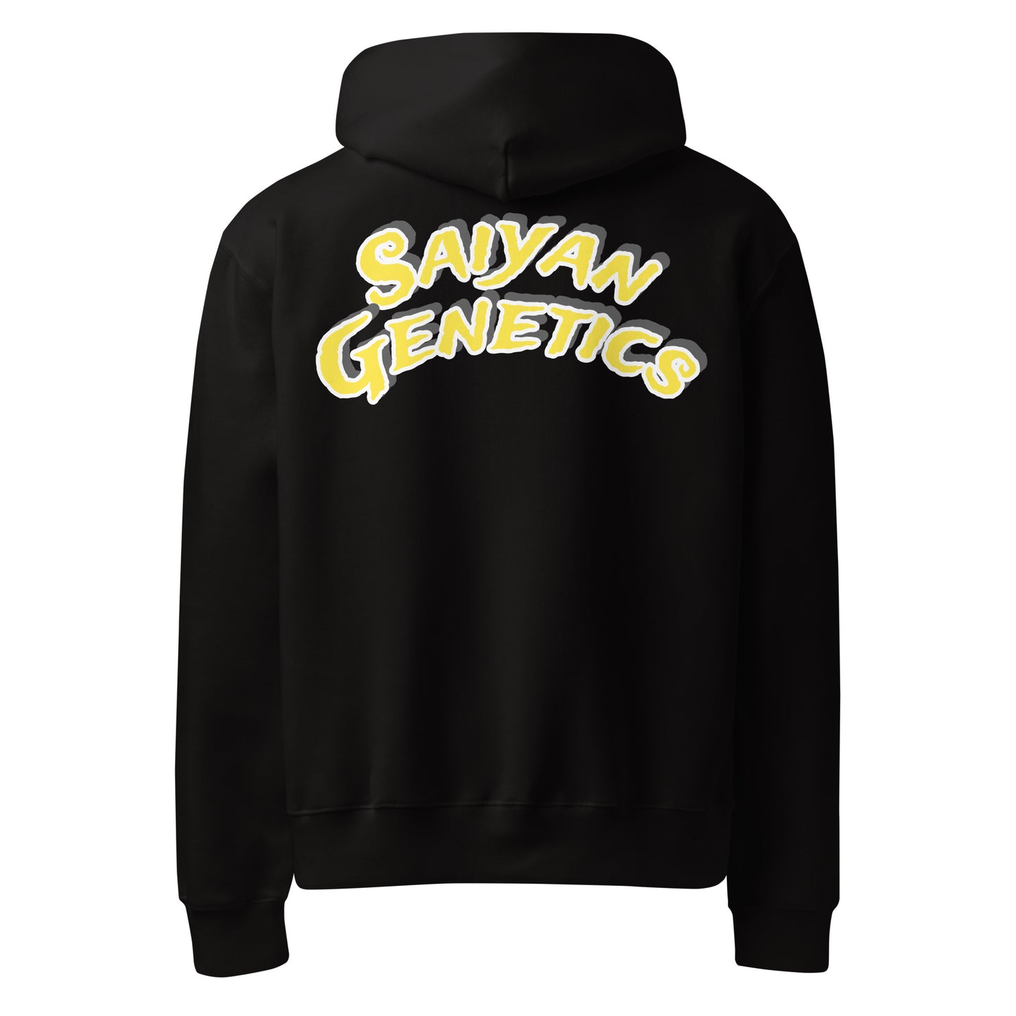 Oversized Hoodie Heavyweight Schwarz - Rückansicht - Saiyan Genetics