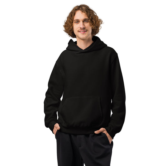 Oversized Hoodie Herren Heavyweight Schwarz - Vorderansicht - Saiyan Genetics